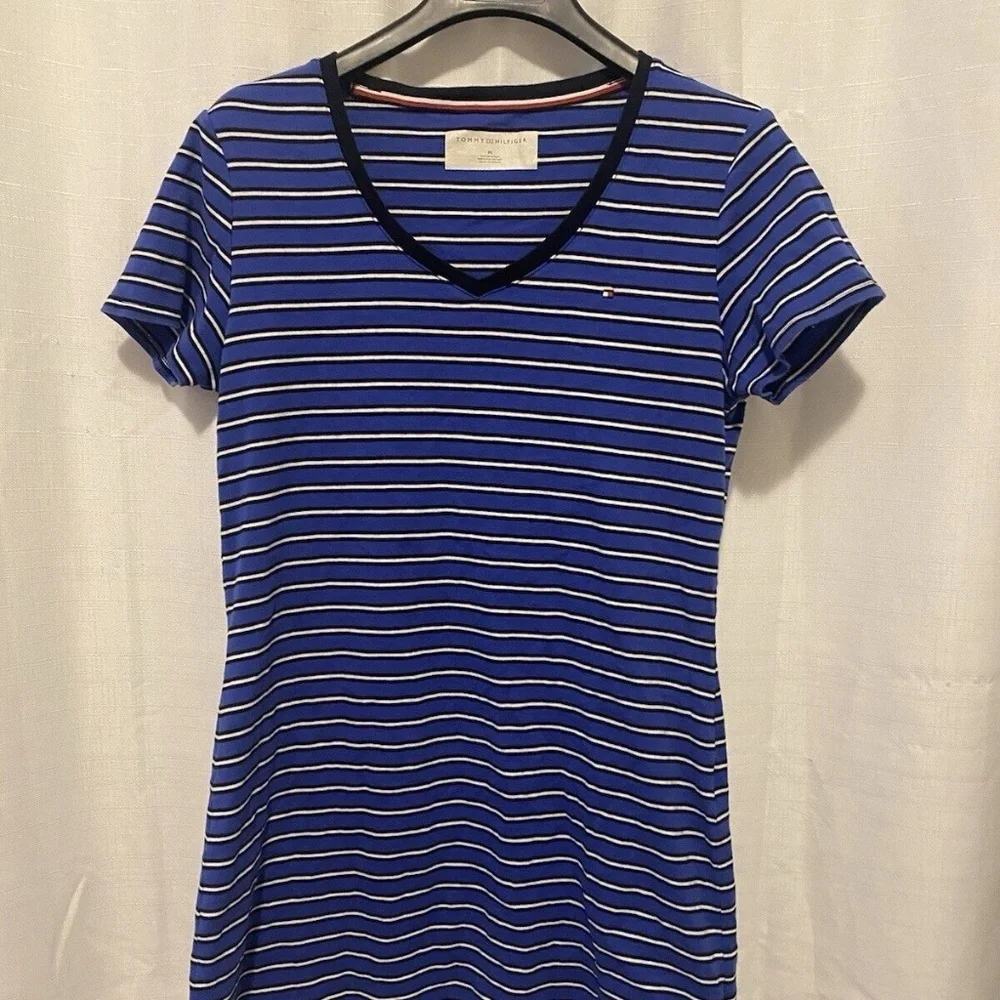 TOMMY HILFIGER T-SHIRT DRESS Size Medium Blue